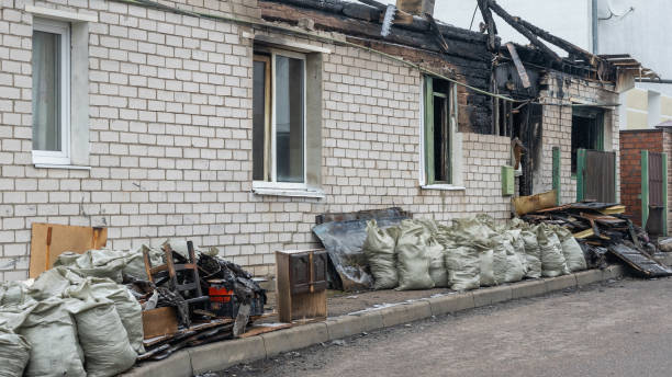 Professional Fire Damage Removal technician working in Crum Lynne, PA